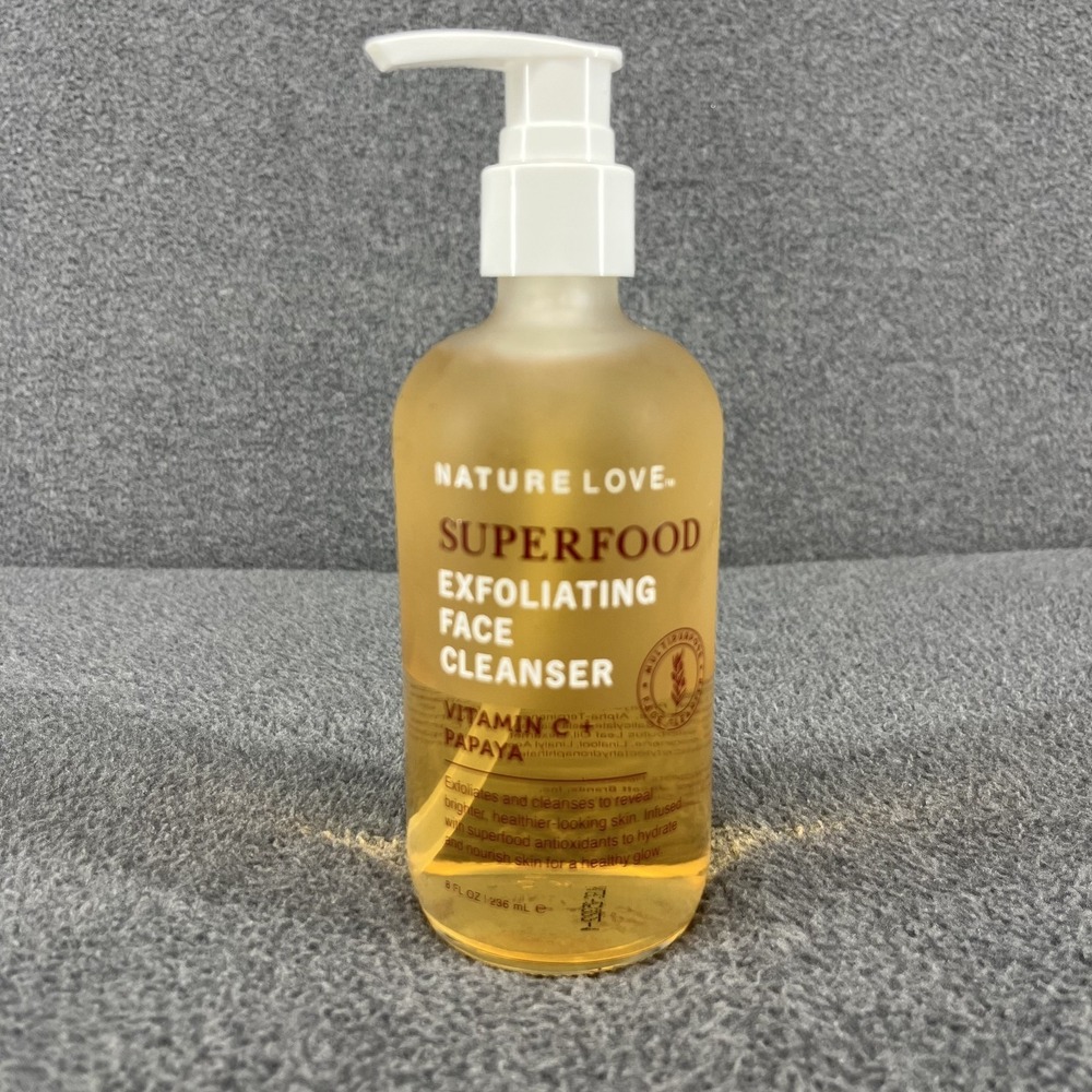Nature Love Superfood Exfoliating Face Cleanser Vitamin C Papaya 8 oz